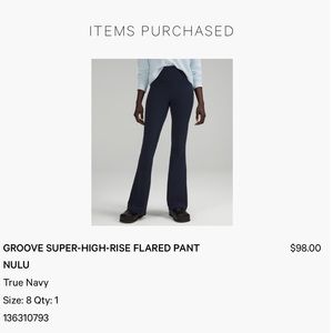 Navy Lululemon Groove Super High-Rise Flared Pant | Size 8